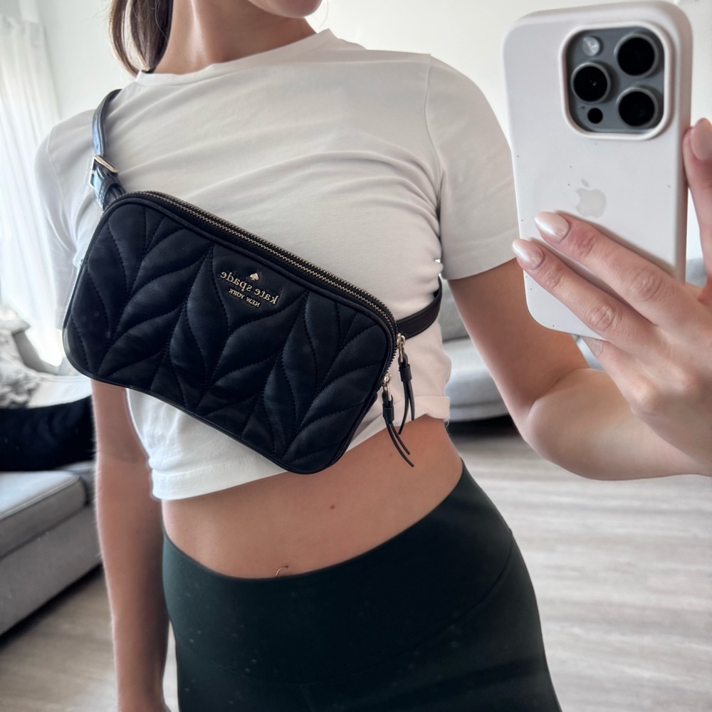 Kate Spade Black Quilted Crossbody Bag